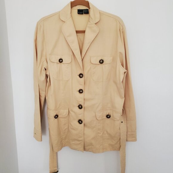 Cami Women's Banana Color Belted Safari Style Jacket  18 - Picture 5 of 12
